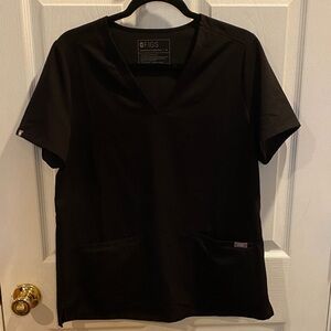 Figs Women's Black Short Sleeve Top